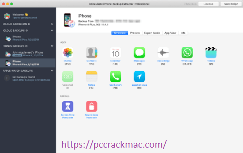 Crack do extrator de backup do iPhone