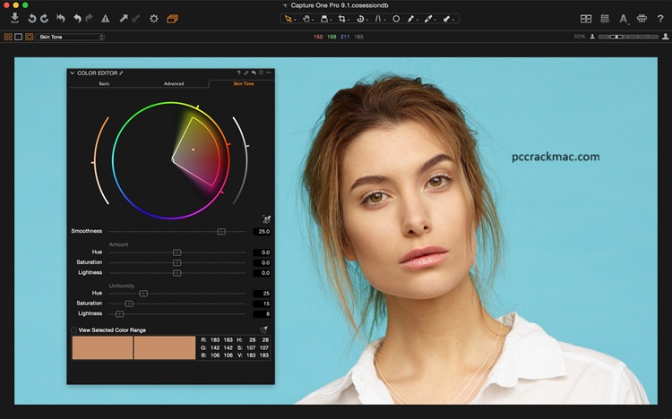 Capture One Pro está mostrando detalhes da versão, desenvolvedor Capture One, tamanho do arquivo, categoria e sistemas operacionais suportados.